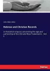 Hebrew and Christian Records cover