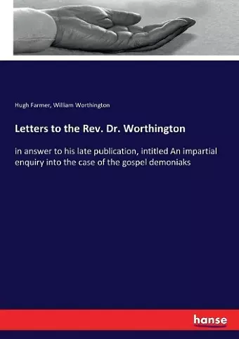 Letters to the Rev. Dr. Worthington cover