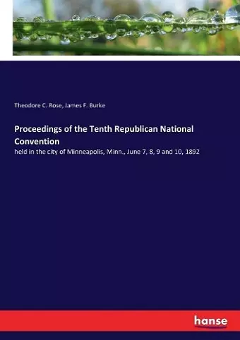 Proceedings of the Tenth Republican National Convention cover