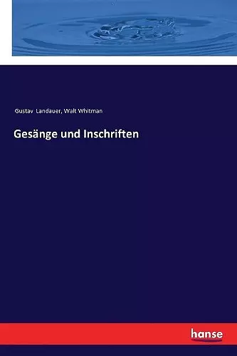 Gesänge und Inschriften cover