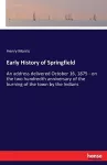 Early History of Springfield cover