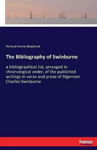 The Bibliography of Swinburne cover