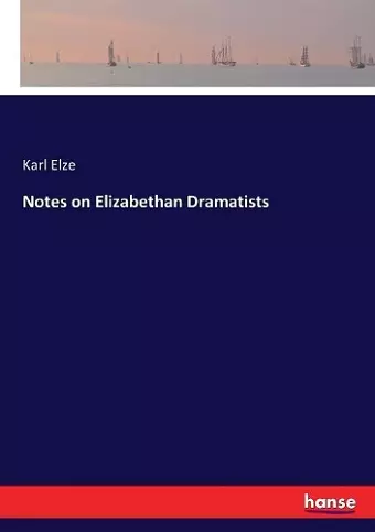 Notes on Elizabethan Dramatists cover