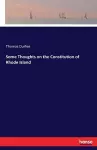 Some Thoughts on the Constitution of Rhode Island cover