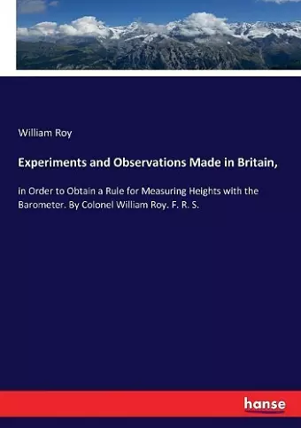 Experiments and Observations Made in Britain, cover