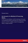 An Account of a Method of Preserving Water, cover