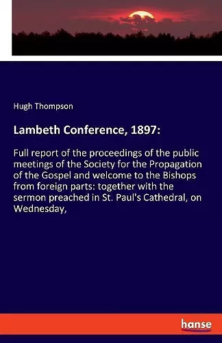 Lambeth Conference, 1897 cover