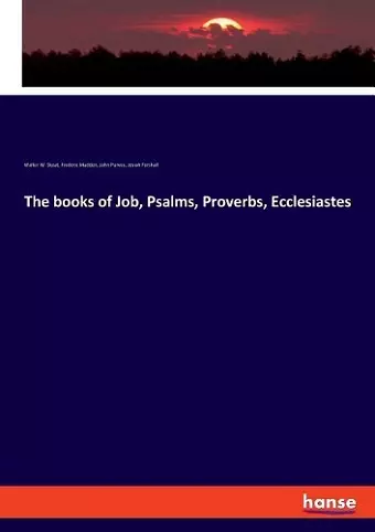 The books of Job, Psalms, Proverbs, Ecclesiastes cover