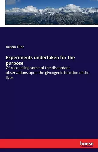 Experiments undertaken for the purpose cover