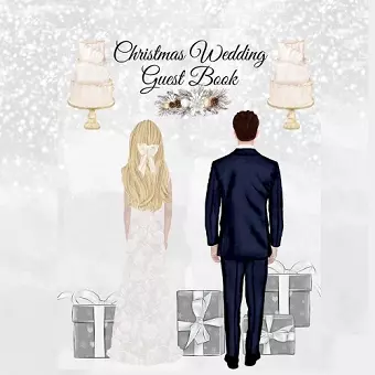 Christmas Wedding Guest Book cover