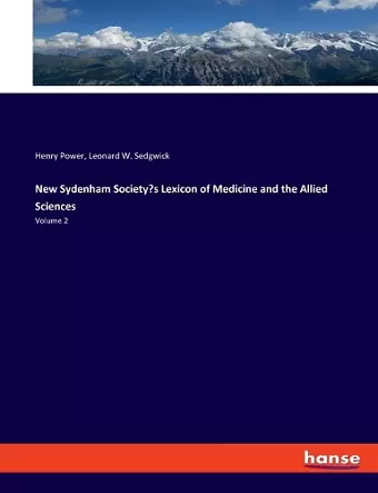 New Sydenham Society's Lexicon of Medicine and the Allied Sciences cover