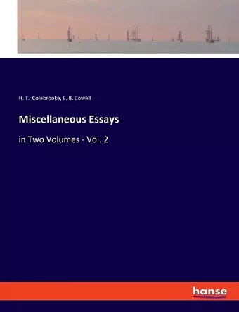 Miscellaneous Essays cover