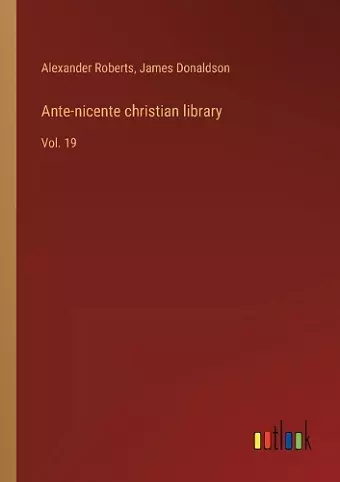 Ante-nicente christian library cover