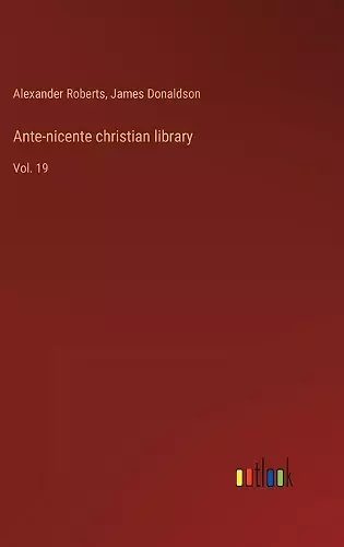 Ante-nicente christian library cover