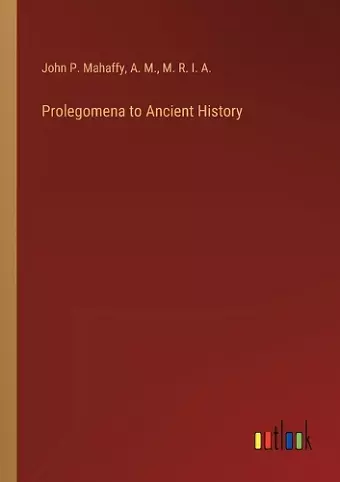 Prolegomena to Ancient History cover