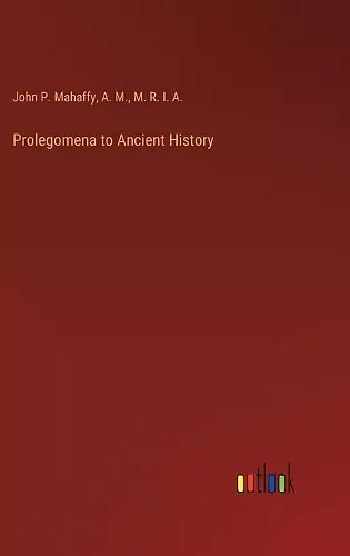 Prolegomena to Ancient History cover