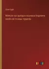 Mémoire sur quelques nouveaux fragments inédits de l'orateur Hypéride cover