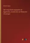 Über einige Berührungspunkte der Ägyptischen, Griechischen und Römischen Chronologie cover