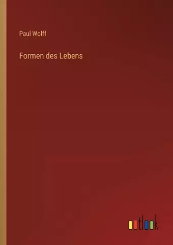 Formen des Lebens cover