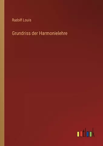 Grundriss der Harmonielehre cover