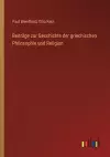 Beiträge zur Geschichte der griechischen Philosophie und Religion cover