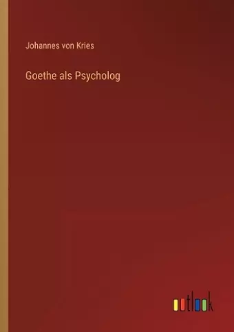 Goethe als Psycholog cover