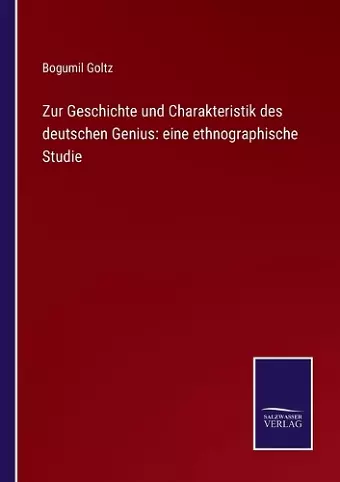 Zur Geschichte und Charakteristik des deutschen Genius cover