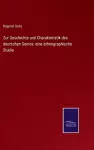 Zur Geschichte und Charakteristik des deutschen Genius cover