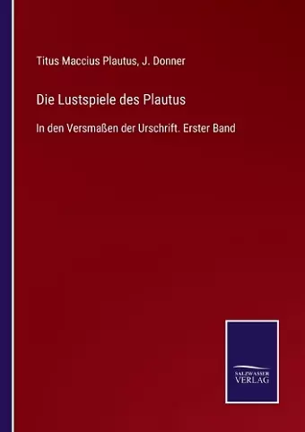 Die Lustspiele des Plautus cover