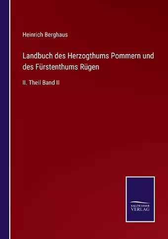 Landbuch des Herzogthums Pommern und des Fürstenthums Rügen cover