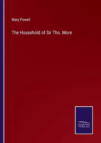 The Household of Sir Tho. More cover