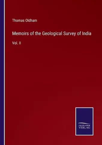 Memoirs of the Geological Survey of India cover