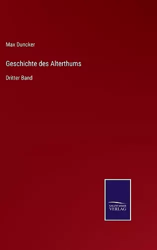 Geschichte des Alterthums cover