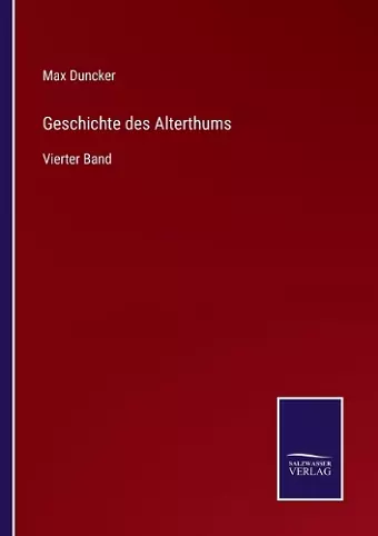 Geschichte des Alterthums cover