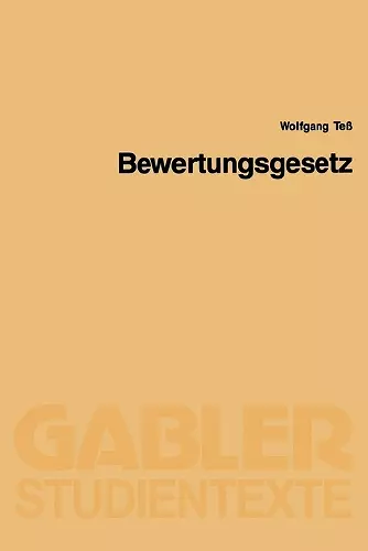 Bewertungsgesetz cover