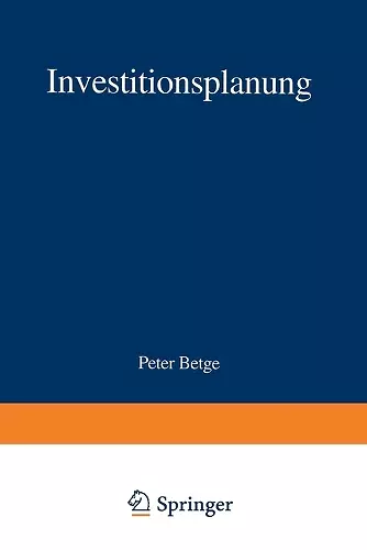 Investitionsplanung cover