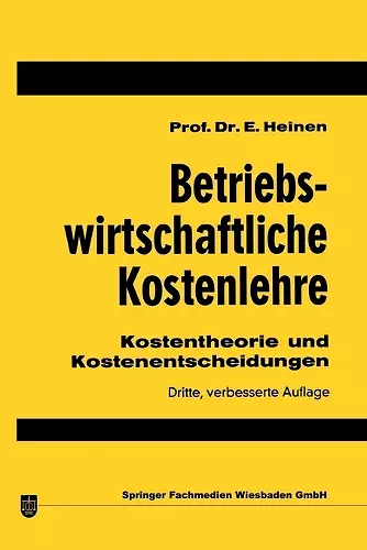 Betriebswirtschaftliche Kostenlehre cover
