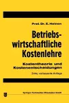 Betriebswirtschaftliche Kostenlehre cover