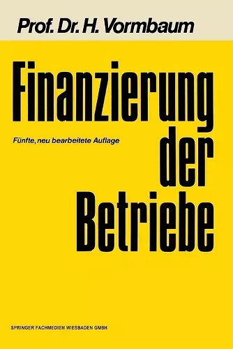 Finanzierung der Betriebe cover