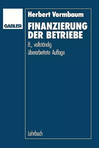 Finanzierung der Betriebe cover