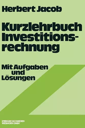 Kurzlehrbuch Investitionsrechnung cover