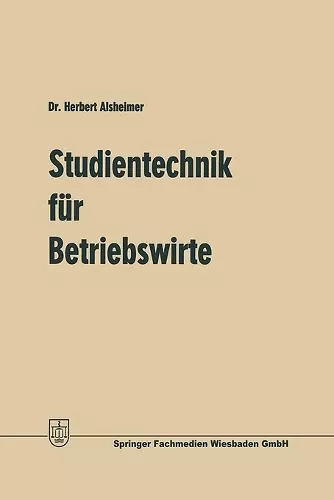 Studientechnik für Betriebswirte cover