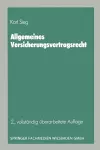 Allgemeines Versicherungsvertragsrecht cover