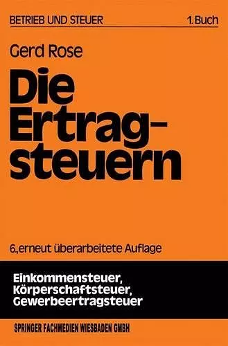 Die Ertragsteuern cover