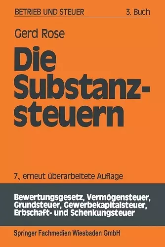 Die Substanzsteuern cover