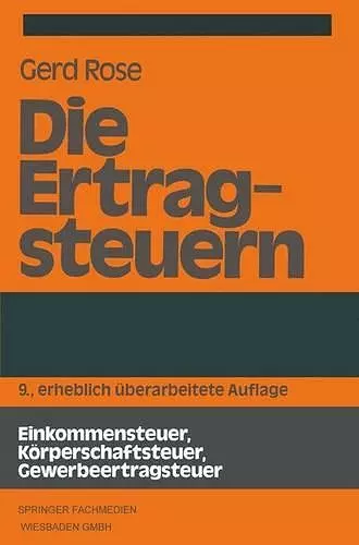 Die Ertragsteuern cover