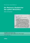 Die Weimarer Stadtbücher des späten Mittelalters cover