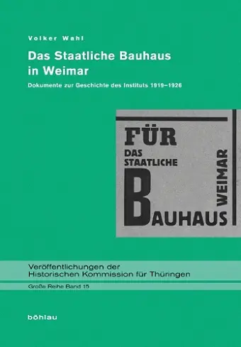 Das Staatliche Bauhaus in Weimar cover