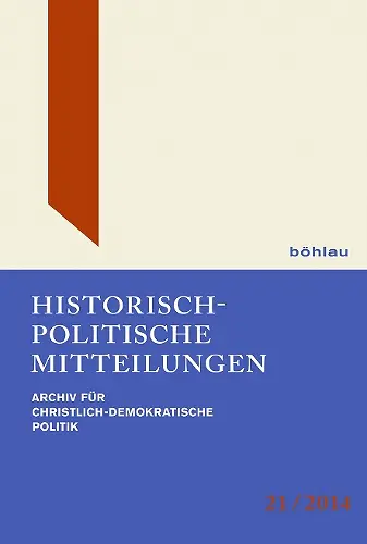 Historisch-Politische Mitteilungen cover