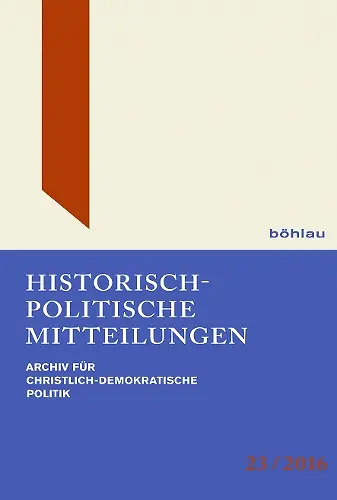 Historisch-Politische Mitteilungen cover